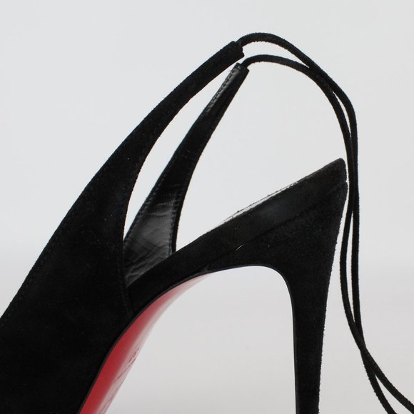 NEW Christian Louboutin Suede Peep-Toe Pumps - Picture 12 of 16